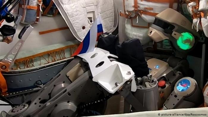FEDOR robot in Soyuz spacecraft.
