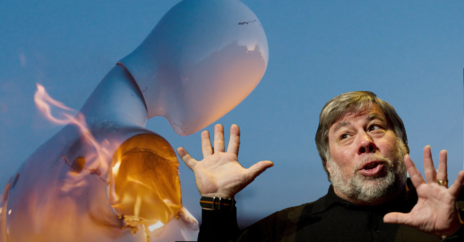 Steve Wozniak with screenshot from Privateer Announcement