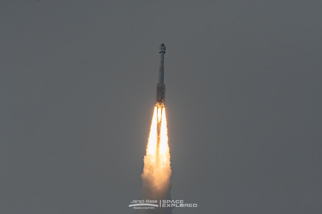 Atlas V rocket in flight